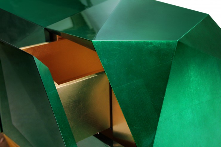 Boca do Lobo Exclusive Design in Milan Design Week 2013 diamond emerald 04 740x493 Boca do Lobo Exclusive Design in Milan Design Week 2013